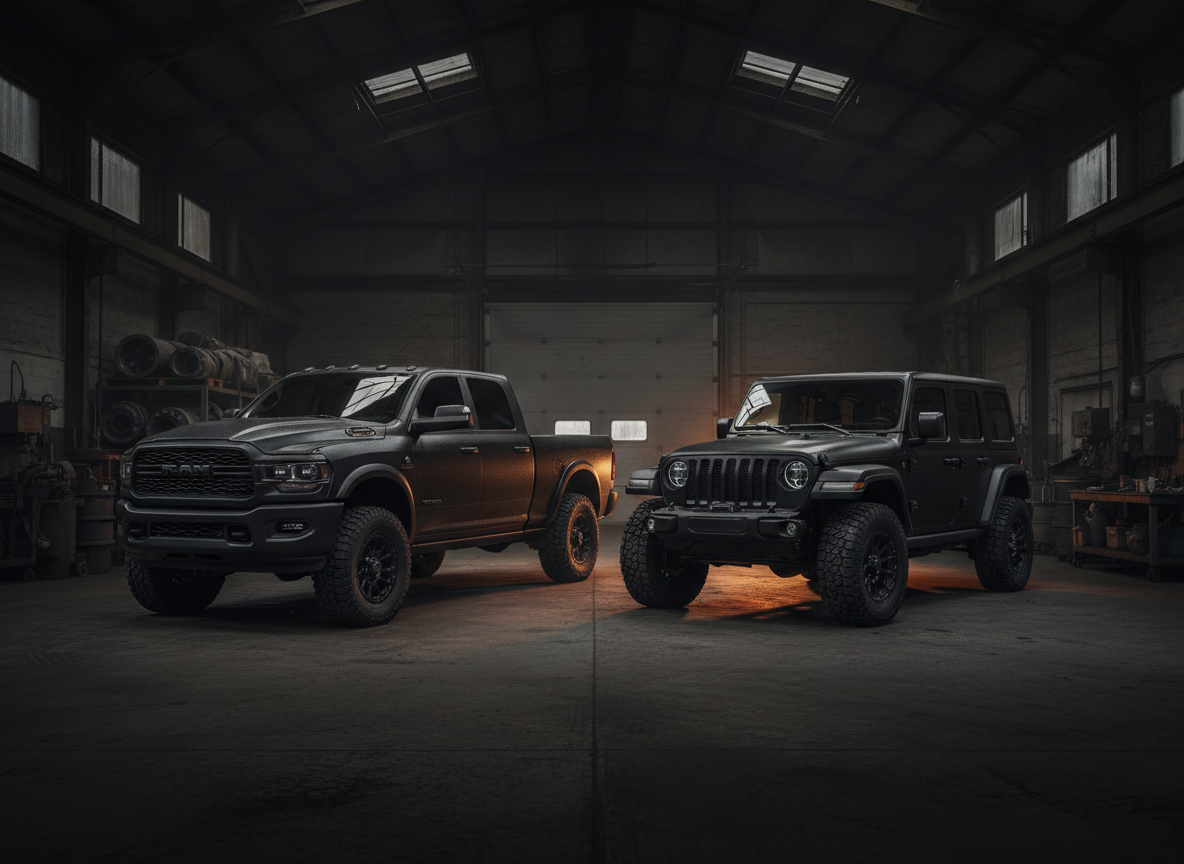 Custom truck builds at Topline Auto Worx in Wolfforth, Texas